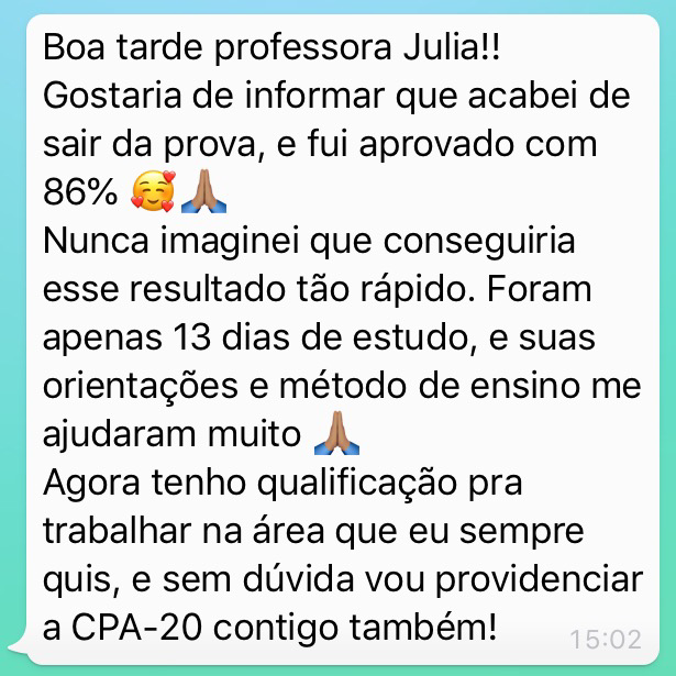 Depoimento de Aluno CPA 10