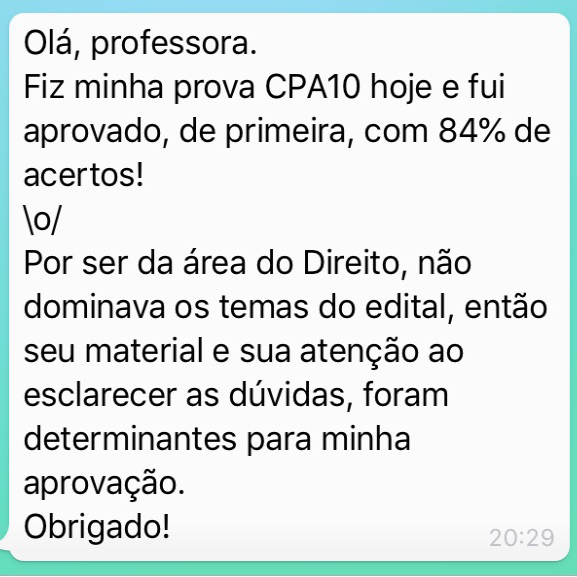 Depoimento de Aluno CPA 10