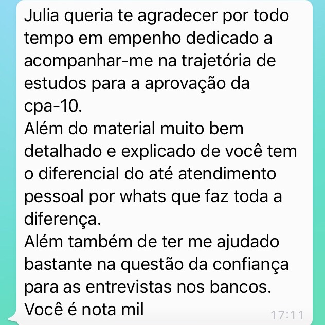 Depoimento de Aluno CPA 10