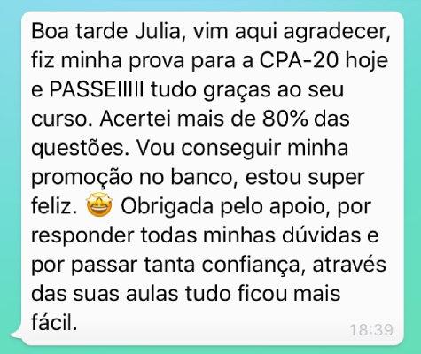 Depoimento de Aluno CPA